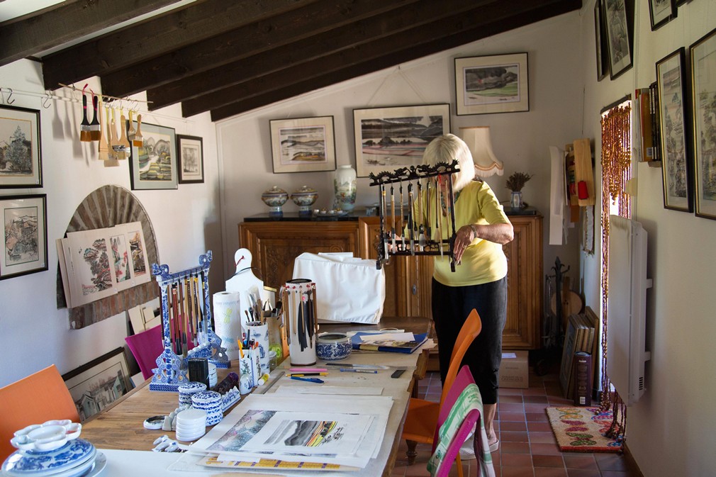 Vue d'ensemble de l'atelier de peinture